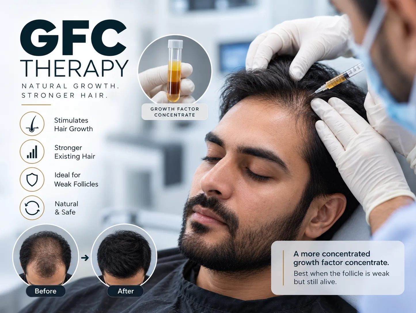 GFC hair treatment injection at HRG Clinic