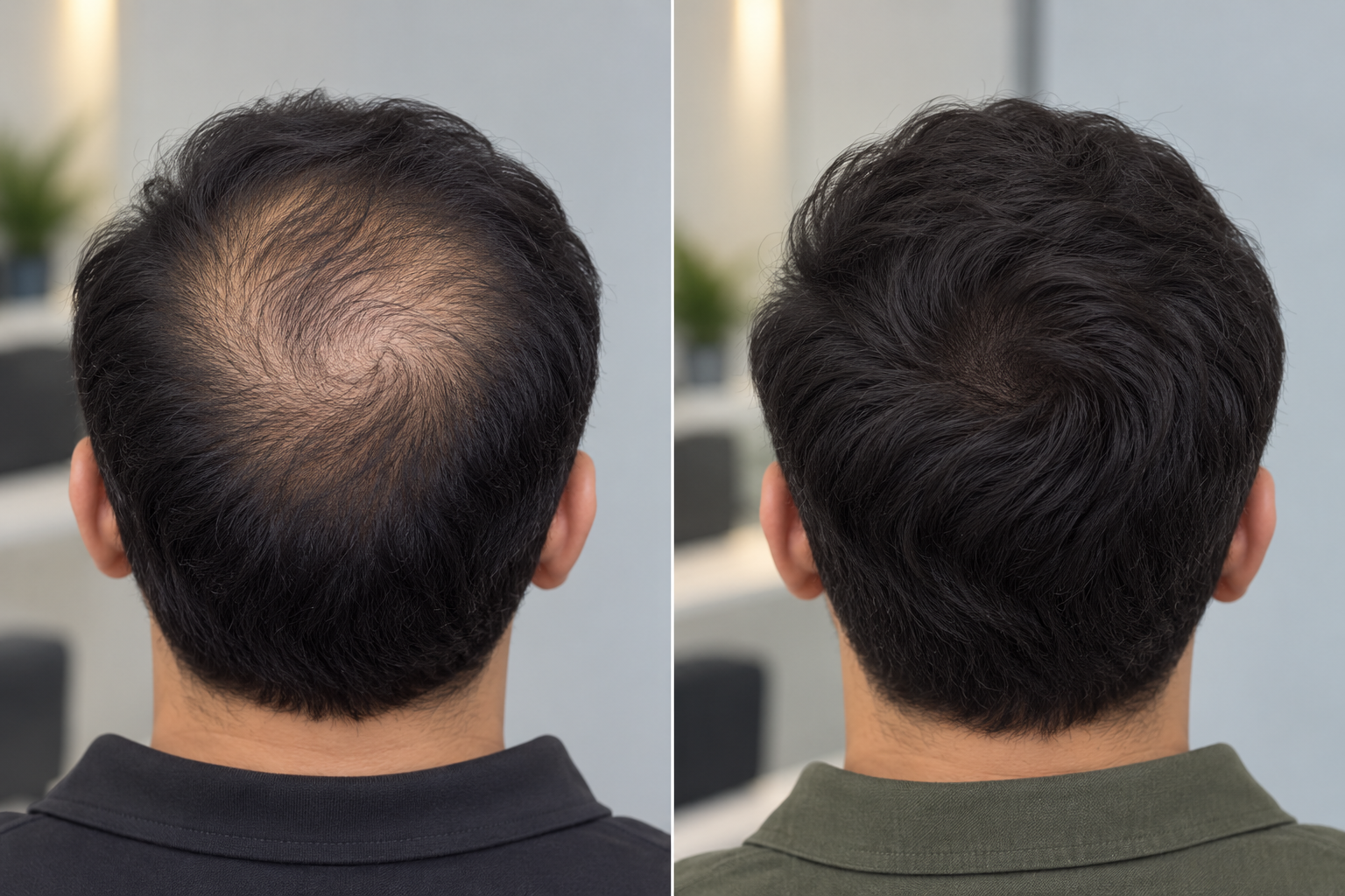 Sapphire FUE result, 2,800 grafts