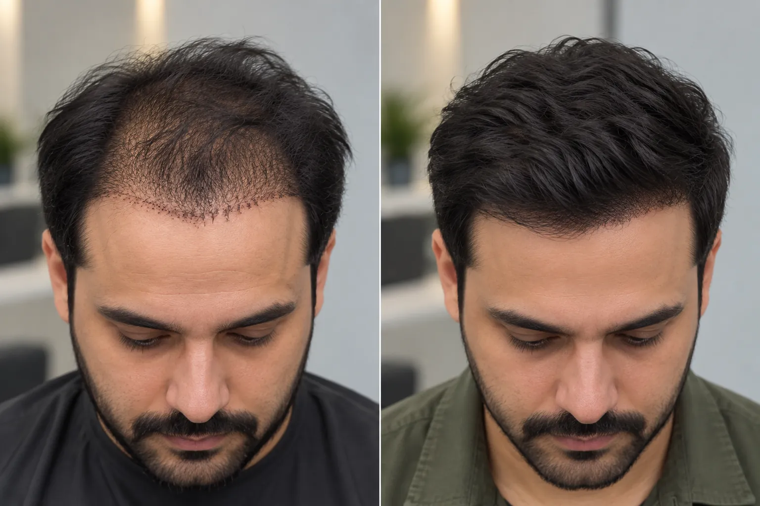 Hair transplant growth timeline after surgery