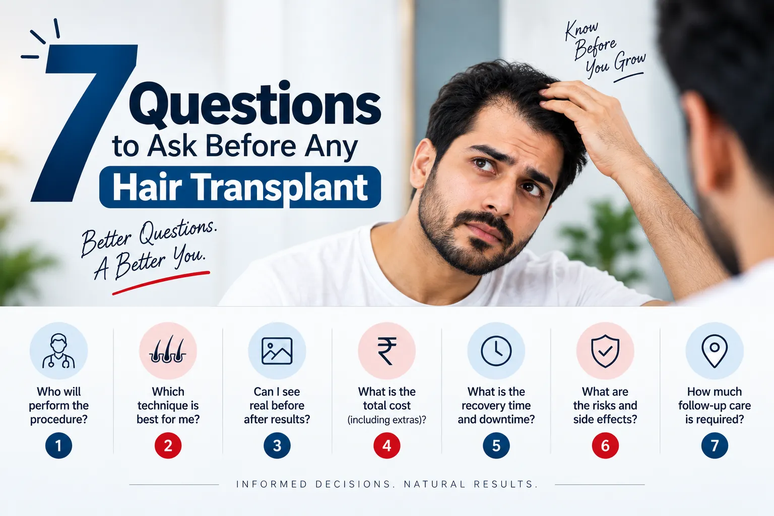 Checklist of questions to ask a hair transplant clinic in Delhi